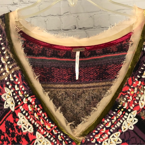 TUNIC - Women's Free People Multicolored Abstract Prism Patterned Tunic. Size S - Picture 9 of 16